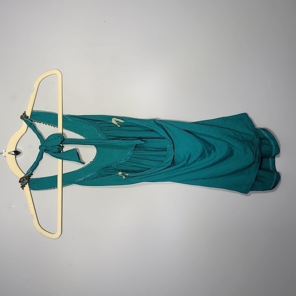 Vintage Y2K Beaded Turqoise Halter Top - Picture 6 of 7